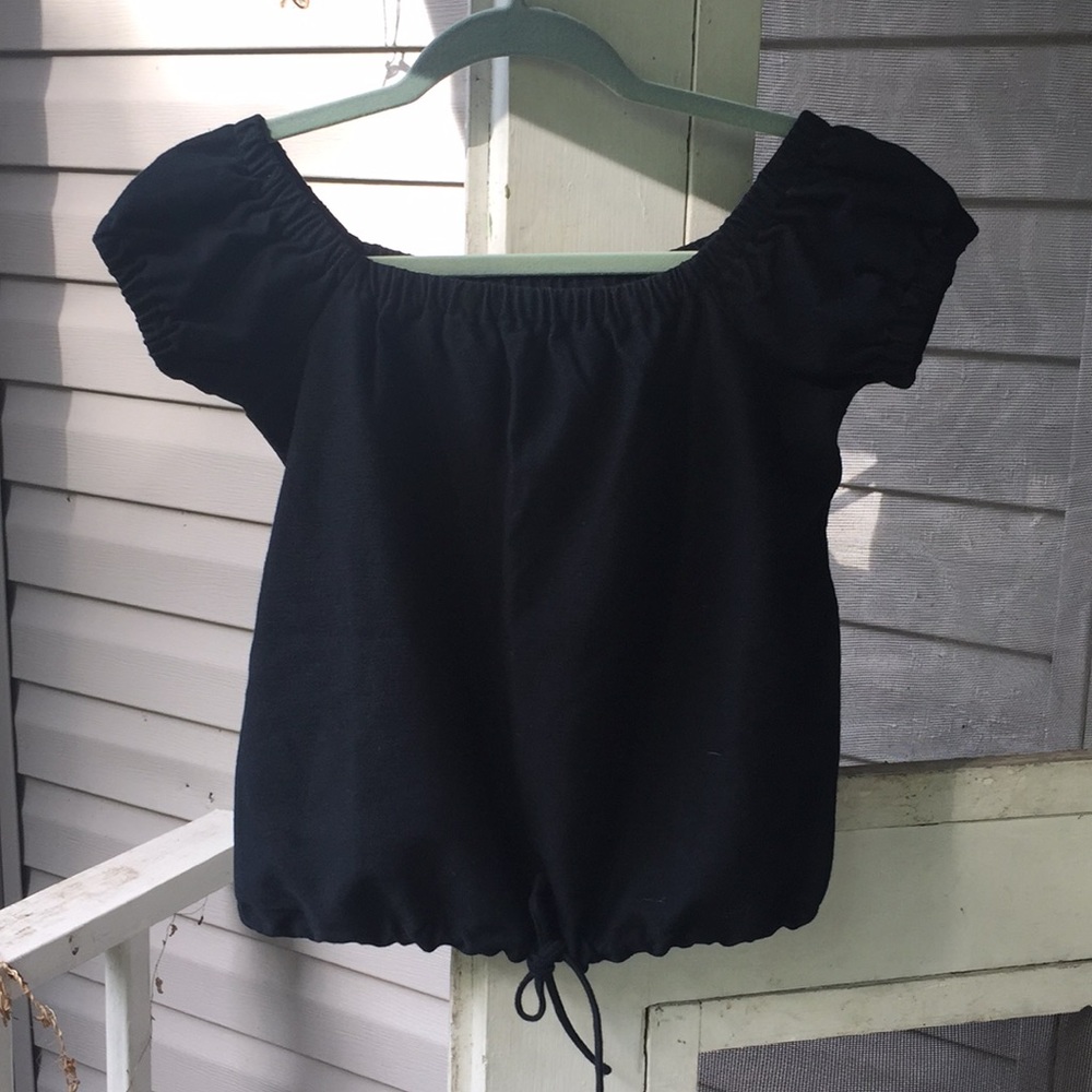 NWT Black Madewell Off-The-Shoulder Top